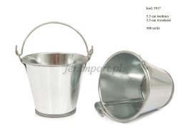 Zinc bucket natural 5,5 cm diameter no design.