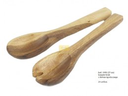 SPOON AND FORK ACACIA WOODEN 25 CM