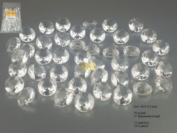 duże DIAMENTY diamenciki (16mm) z akrylu 50g w opakowaniu 47 szt