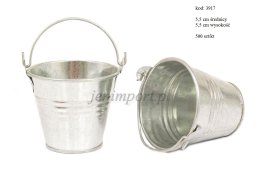 Zinc bucket natural 5,5 cm diameter 2 lines.