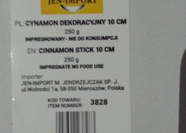 CINNAMON DECOR 10 CM STICK - 250 GM/PB around 35-40 PC