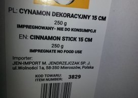 CINNAMON 15 cm  FOR DECORATION 250 GRAMM/PB around 25-30 pc.
