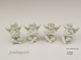 ANGELS 4,5 CM  SEATING WITH STAR WHITE   SET 4