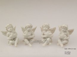 ANGELS 3,5 CM  SEATING WITH STAR WHITE   SET 4
