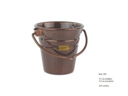 Zinc bucket 4,5 cm D cooper color 2 lines