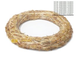 STRAW WREATH NATURAL 33 cm D , 7 cm thickness
