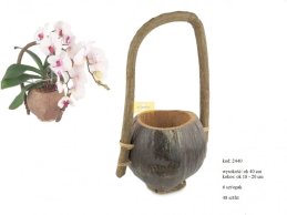 BASKET COCO SHELL 40CM  ( WITH OUT ORCHIDEA) 