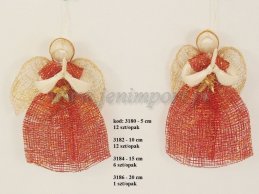 ABACA ANGEL RED-GOLD 20 CM