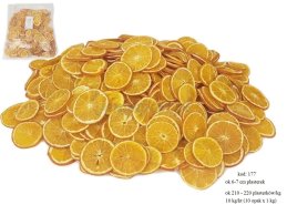 SUSZONE PLASTRY POMARAŃCZY D: 6-7 cm, POMARAŃCZE W PLASTRACH 1 kg/opak OKOŁO 210-220  sztuk