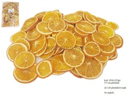 POMARAŃCZE SUSZONE PLASTRY 4-5 cm, 250g/opak około 120 plastreków