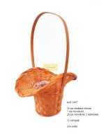 KOSZ BAMBUSOWE 10 cm D- POMARAŃCZOWY    KOLOR