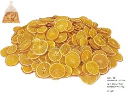 SUSZONE PLASTRY POMARAŃCZY D: 6-7 cm, POMARAŃCZE W PLASTRACH 10 kg/1 karton około 2100-2200 sztuk
