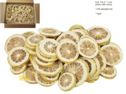 Suszone plastry 5-7  cm żółte cytryny 7 kg / karton około 3.920 plasterków