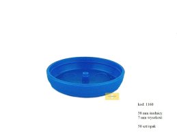 Plastik try PP Tiny 38 mm Ø blue color.