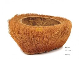 ŁUPINA KOKOSA ok 19 cm WŁOSY KOKOS CZESANE 